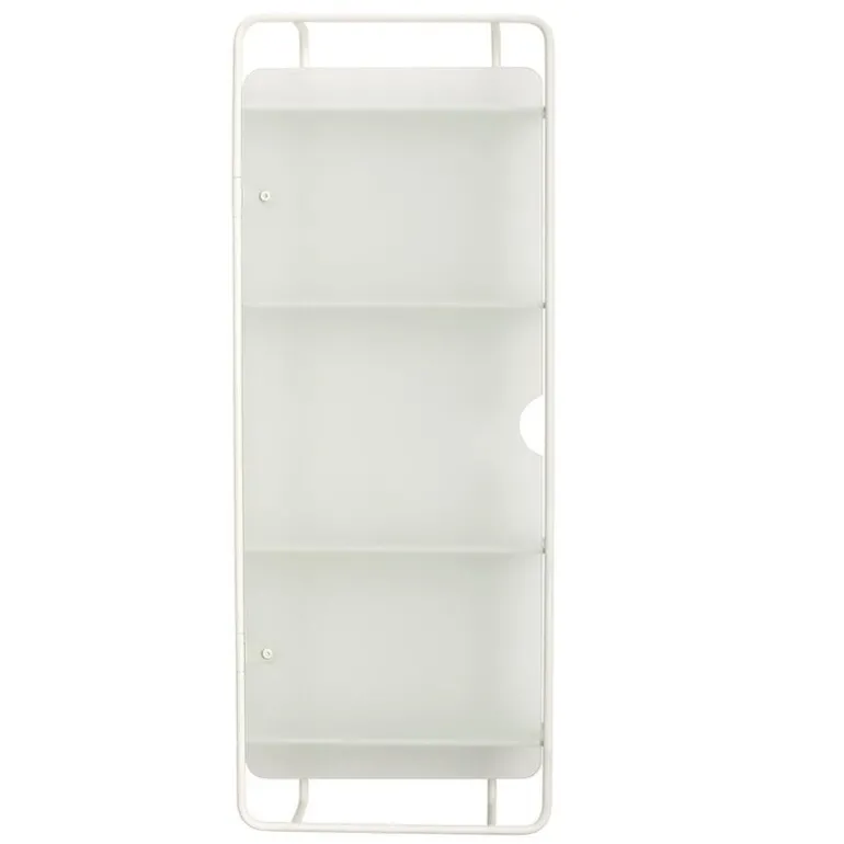 Wandmeubel metaal/glas - wit