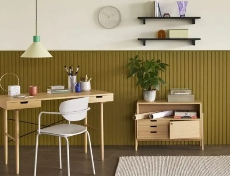Wandplank eiken fineer - zwart
