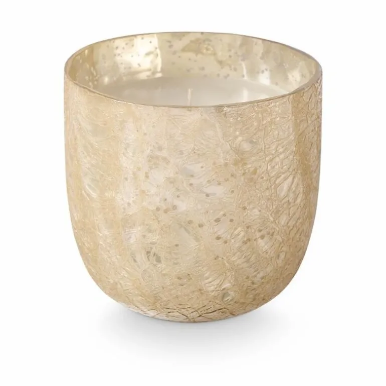 Winter white crackle kaars wit - 4628433300